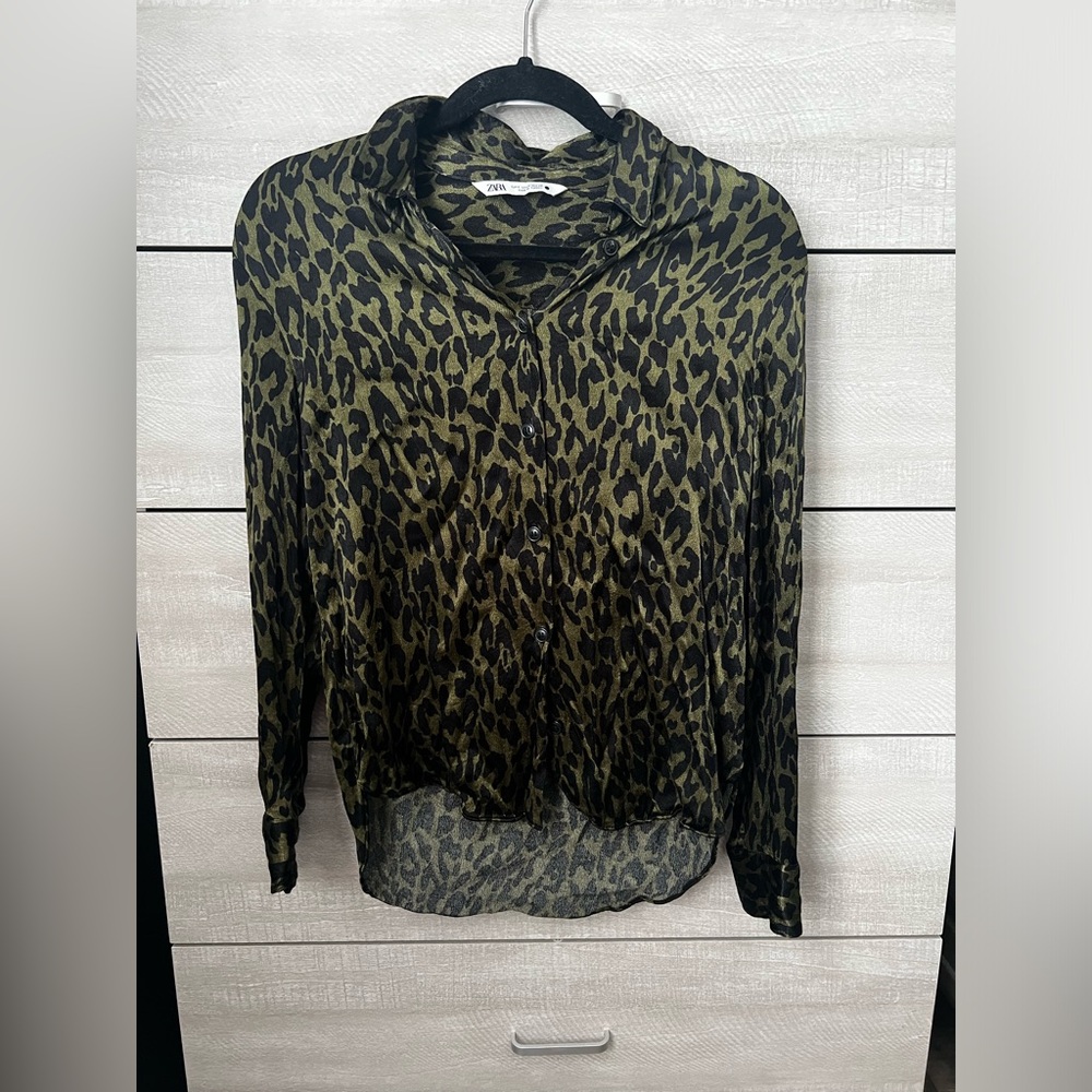 Leopard Print Button Down - image 4